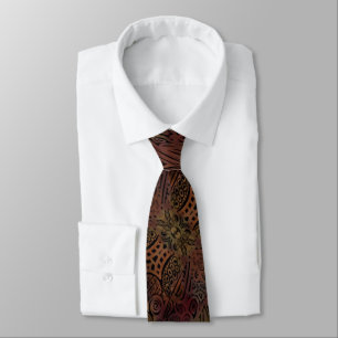 Cravate Automne pour motif floral bohème Abstrait