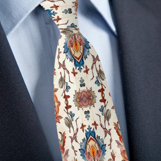 Cravate Automne Rustique Et Bleu