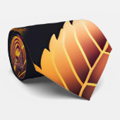 Cravate Automne tombant feuille Gradient Rainbow Motif (Roulé)