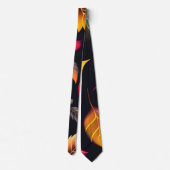 Cravate Automne tombant feuille Gradient Rainbow Motif (Dos)