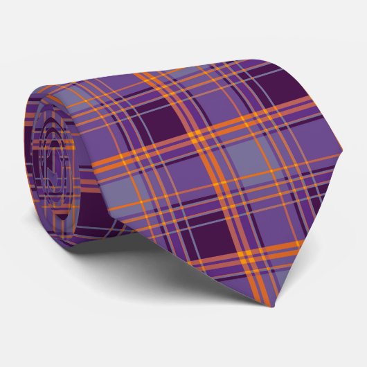 Cravate Automne Vibes Automne Saison Plaid À damiers Crava (Roulé)