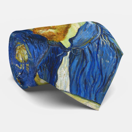 Cravate Autoportrait avec Pallette Vincent van Gogh (Roulé)