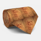 Cravate Autoportrait d'art de la Renaissance par Leonardo  (Roulé)