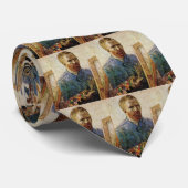 Cravate Autoportrait de Van Gogh devant son chevalet (Roulé)