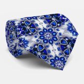 Cravate aux couleurs Bleu Blanc Design (Roulé)