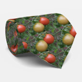Cravate aux tomates orange et rouge (Roulé)