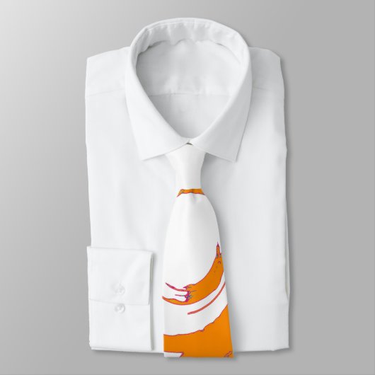Cravate avec Big Orange Twirl (Attaché)