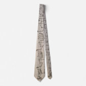 Cravate avec copie manuelle Bach par Tony Cimino (Devant)