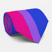 Cravate avec déclaration de fierté bisexuelle (Roulé)