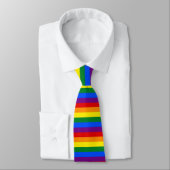 Cravate avec drapeau arc-en-ciel LGBT (Attaché)