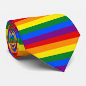Cravate avec drapeau arc-en-ciel LGBT (Roulé)
