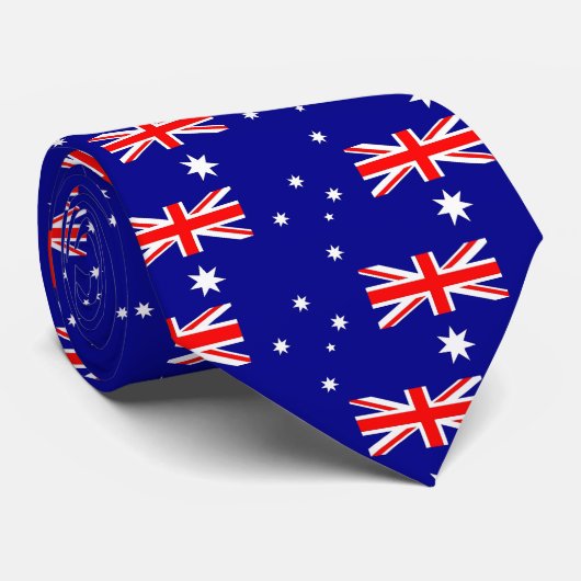 Cravate avec Drapeau d'Australie (Roulé)
