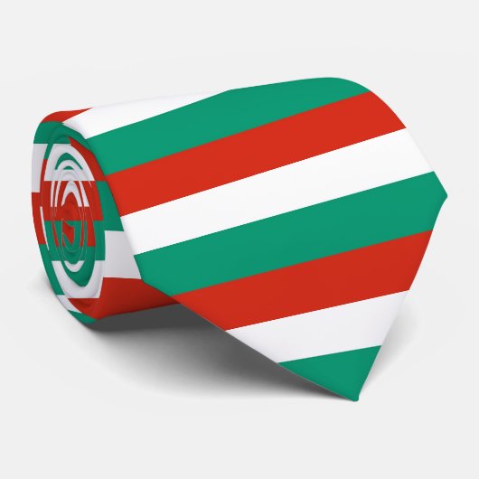 Cravate avec Drapeau de Bulgarie (Roulé)