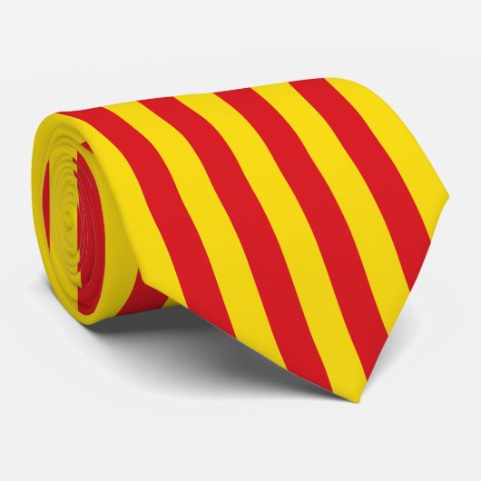 Cravate avec Drapeau de Catalogne, Espagne (Roulé)