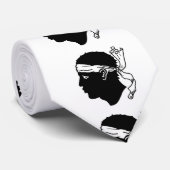 Cravate avec Drapeau de Corse, France (Roulé)