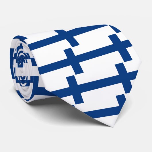 Cravate avec Drapeau de Finlande (Roulé)