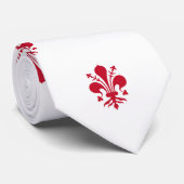 Cravate avec Drapeau de Florence, Italie (Roulé)