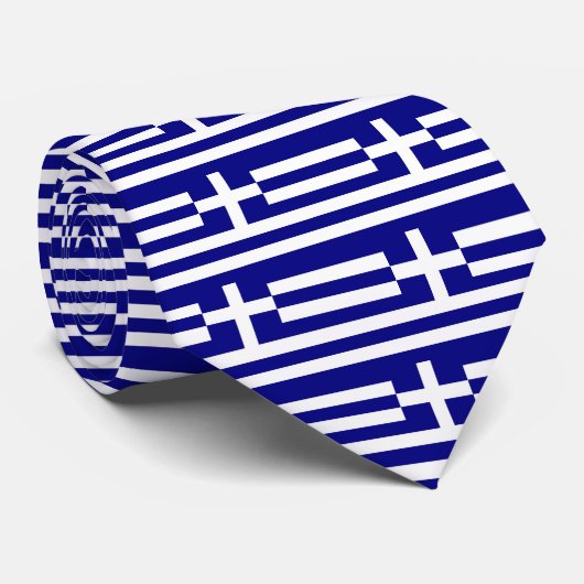 Cravate avec Drapeau de Grèce (Roulé)