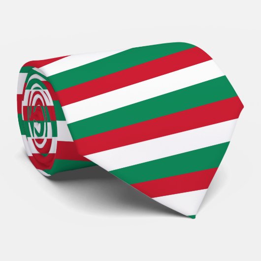 Cravate avec Drapeau de Hongrie (Roulé)