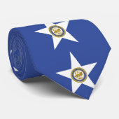 Cravate avec Drapeau de Houston, Texas, USA (Roulé)