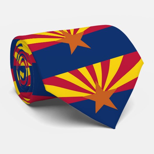 Cravate avec Drapeau de l'Arizona, États-Unis. (Roulé)