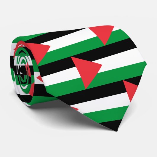 Cravate avec Drapeau de Palestine (Roulé)