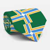 Cravate avec Drapeau de Portland, État de l'Oregon (Roulé)