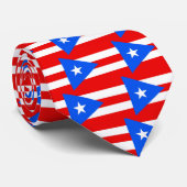 Cravate avec Drapeau de Porto Rico, États-Unis (Roulé)