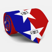Cravate avec Drapeau de San Antonio, Texas, USA (Roulé)