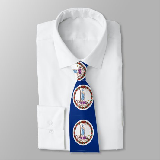 Cravate avec Drapeau de Virginie, États-Unis (Attaché)