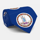Cravate avec Drapeau de Virginie, États-Unis (Roulé)