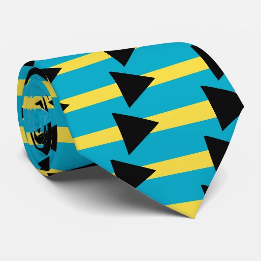 Cravate avec drapeau des Bahamas (Roulé)
