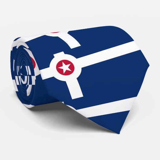 Cravate avec Drapeau d'Indianapolis, USA (Roulé)