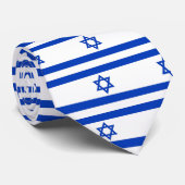 Cravate avec Drapeau d'Israël (Roulé)