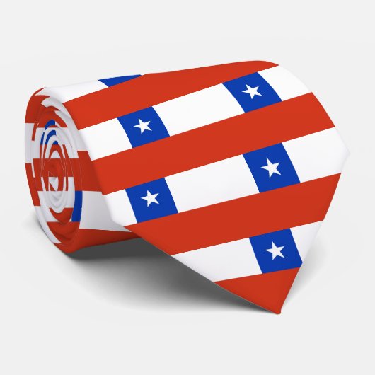 Cravate avec Drapeau du Chili (Roulé)