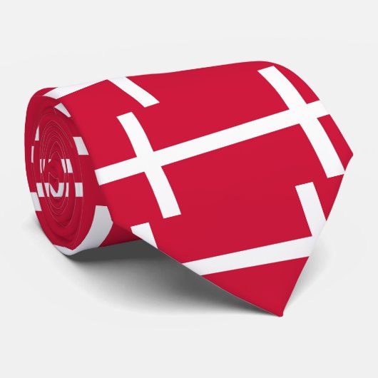 Cravate avec Drapeau du Danemark (Roulé)