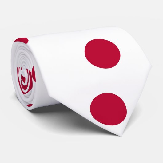 Cravate avec Drapeau du Japon (Roulé)