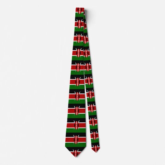 Cravate avec Drapeau du Kenya (Devant)