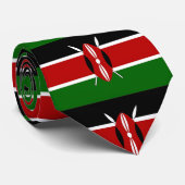 Cravate avec Drapeau du Kenya (Roulé)