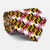 Cravate avec Drapeau du Maryland, États-Unis (Roulé)