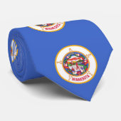 Cravate avec Drapeau du Minnesota, États-Unis (Roulé)