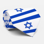 Cravate avec drapeau israélien juif (Roulé)