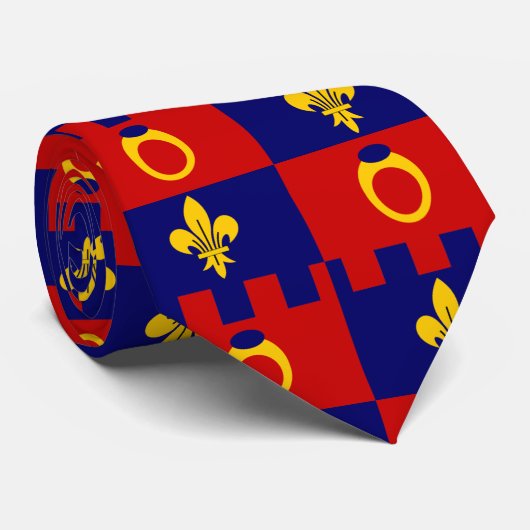 Cravate avec le drapeau de la DM du comté de (Roulé)