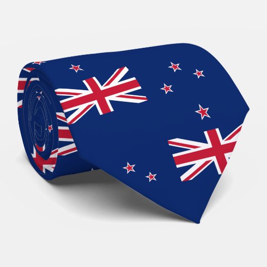 Cravate avec le drapeau de la Nouvelle-Zélande (Roulé)