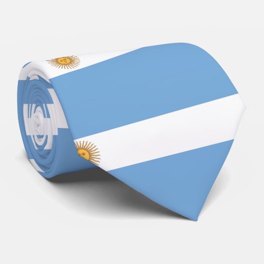 Cravate avec le drapeau de l'Argentine (Roulé)