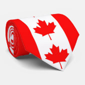 Cravate avec le drapeau du Canada (Roulé)