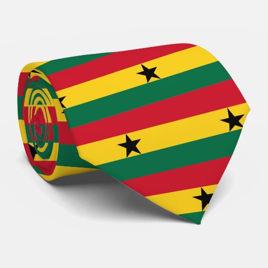 Cravate avec le drapeau du Ghana (Roulé)