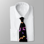 Cravate avec le motif de 80 styles dans le noir (Attaché)
