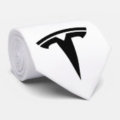 Cravate avec logo Tesla (Roulé)