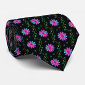 Cravate avec motif de fleurs abstraites (Roulé)